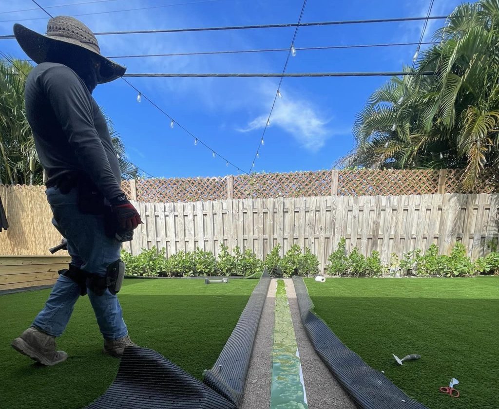 fixing turf seams